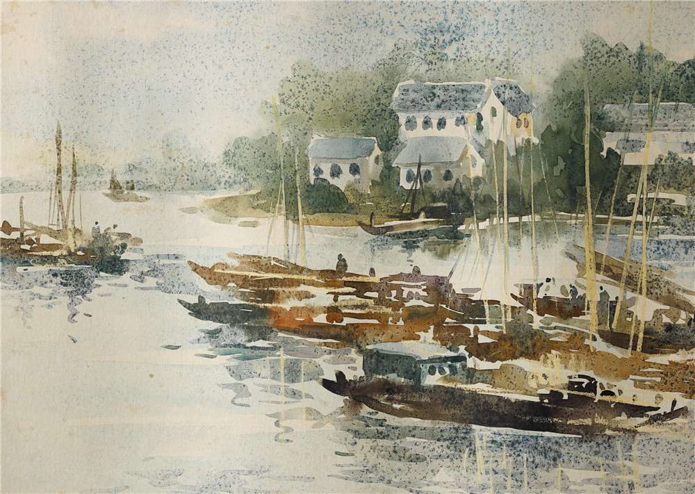 美协移交-水粉彩-精－0034林少泉 风景49×34  美协移交 206839.jpg